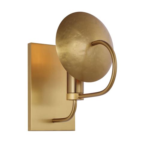 Transitional One Light Wall Sconce In Burnished Brass From The Ed Ellen