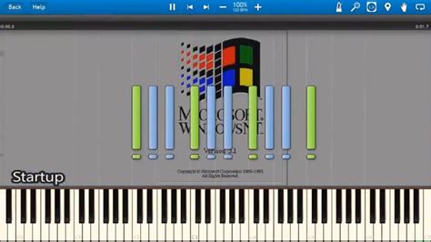 Windows Startup And Shutdown Sounds In Synthesia Youtube