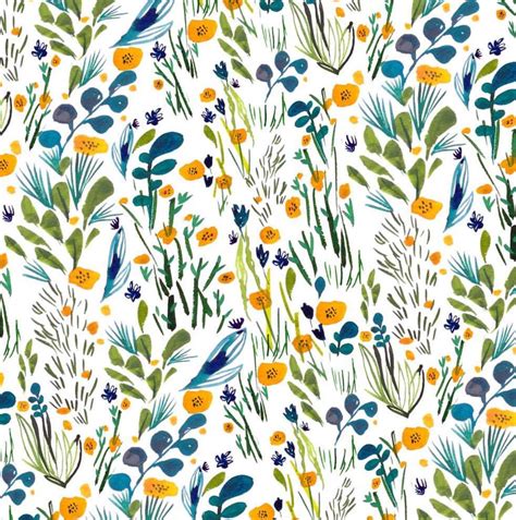 Pin By Mihwa Kim Turonis On My Work Floral Pattern Wallpaper