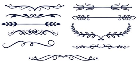 Text Dividers Floral Clipart Decorative Divider Digital Clip Art Use