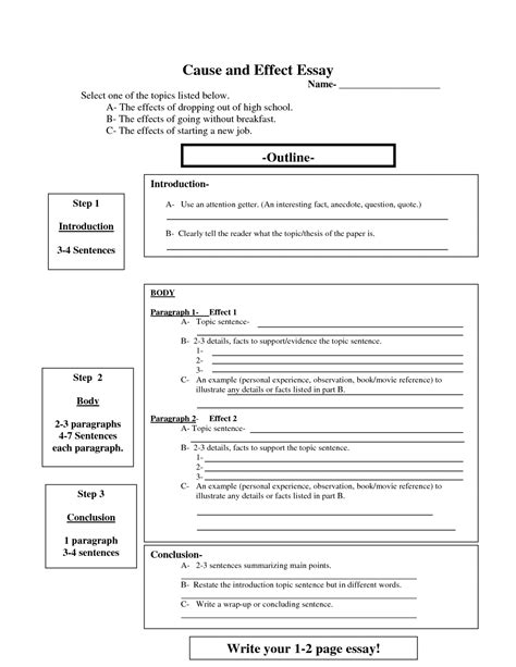 Cause And Effect Essay Sample Telegraph