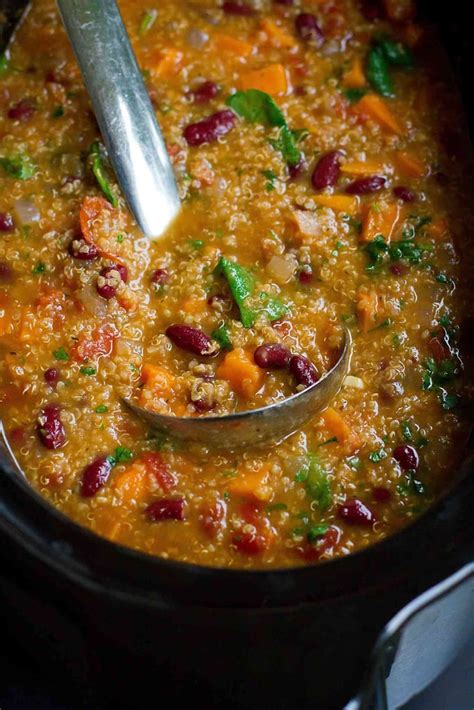 Slow Cooker Quinoa Bean Soup Healthy Soup Recipes For Winter Popsugar Fitness Photo 10