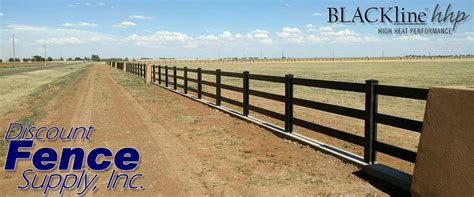 Blackline Hhp Black Vinyl Three Rail Horse Ranch Rail Fence
