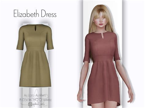 The Sims Resource Elizabeth Dress Acn 382