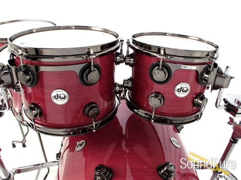 Dw 5pc Collectors Series Purpleheart Drum Set Black Nickel