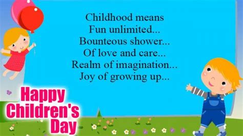 Happy Childrens Day 2022 Bal Diwas Quotes Greetings Slogans Cards