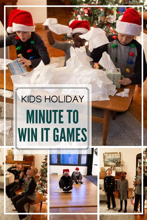 Minute To Win It Kids Holiday Party Games Holiday Party Games Kids