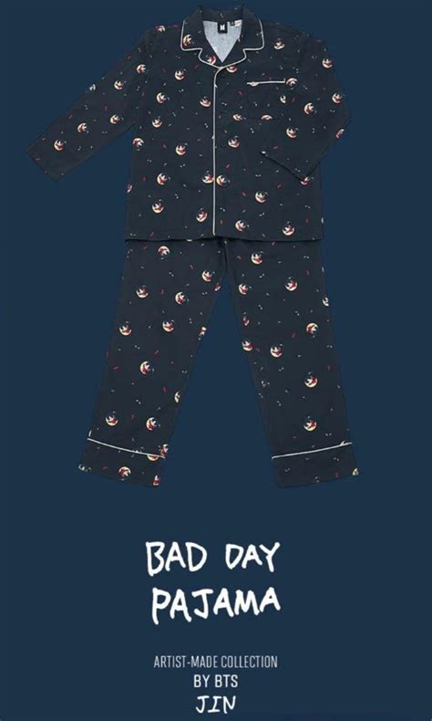 38％割引ブラック系【人気商品！】 Bts Jin Bad Day Pajama 公式 新品未使用品 アイドル タレントグッズブラック系 Otaonarenanejp