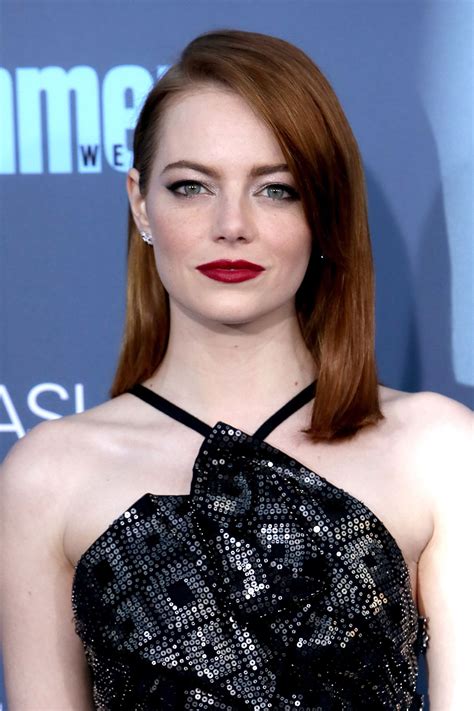 The 50 Best Red Lips Of The Year Emma Stone Hair Emma Stone Makeup