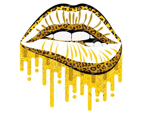 Leopard Lips Svg Cheetah Lips Svg Sexy Biting Lip Svg Etsy