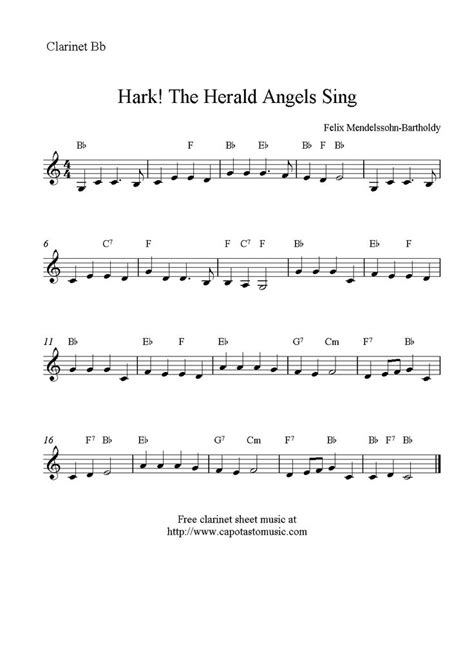 Download and print clarinet sheet music on jellynote. christmas clarinet sheet music free - Google Search ...