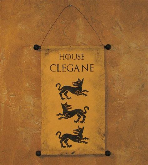 Check spelling or type a new query. Hand Painted House Clegane Canvas Banner - Game of Thrones ...