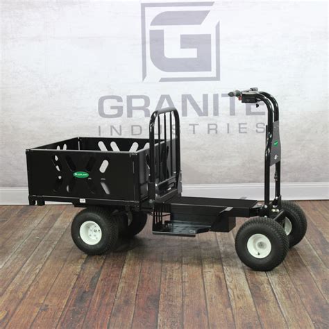 Electric Powered Ride On Cart 10 Cu Ft Utility Hopper Overland Carts