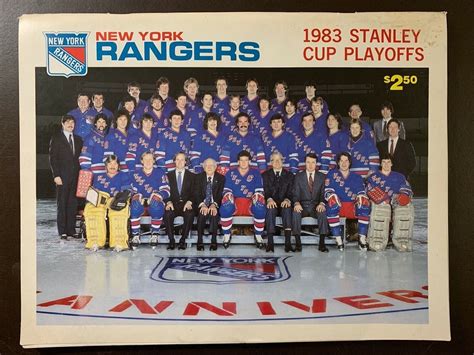 New York Rangers 1983 Stanley Cup Playoffs Program Herb Brooks Mark