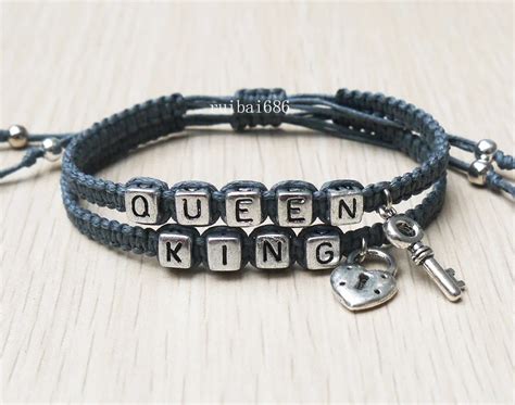 New Key Lock Couples Bracelet King Queen Loves Bracelet Friendship
