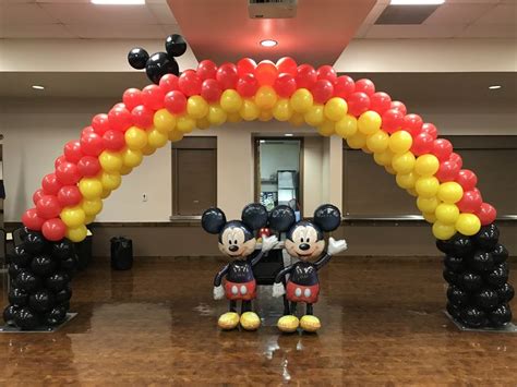 Mickey Mouse Arch With 2 Mickey Air Walker Balloons Balloon