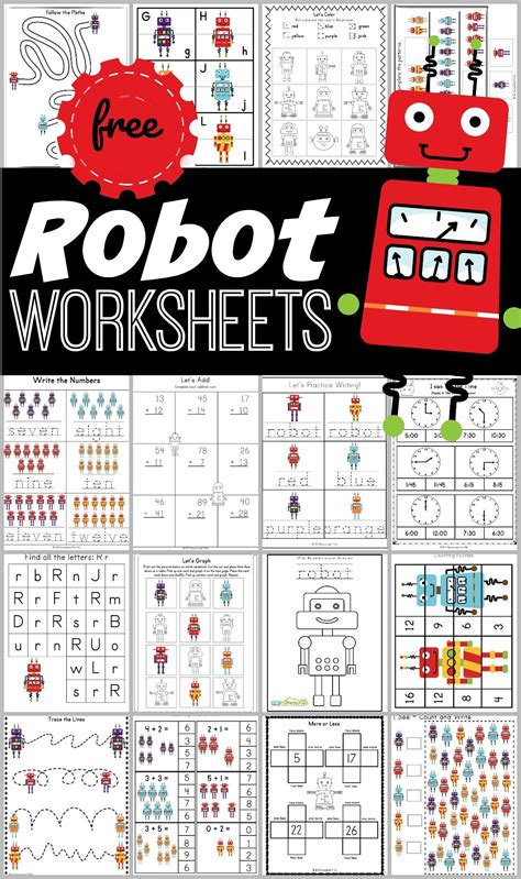 Free Robot Printables Worksheets For Preschool And Kindergarten