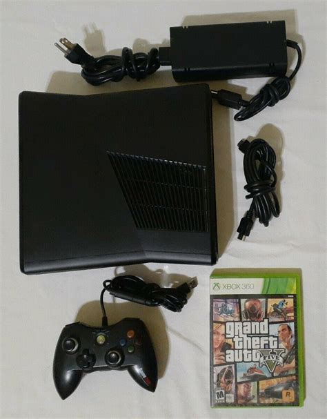 Microsoft Xbox 360 S Slim 250gb Console Machine Complete Works W Gta 5