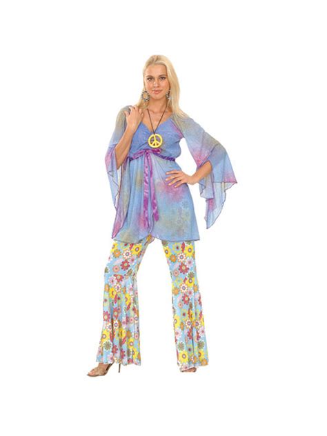 Adult Woodstock Hippie Groovy Hippy Fancy Dress Costume 60s 70s Sexy Ladies Bn Ebay