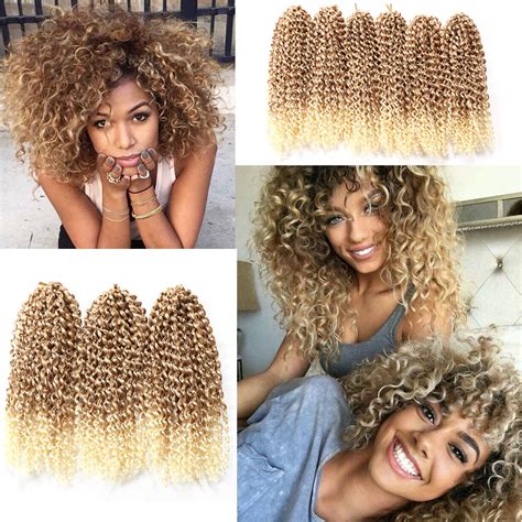 Amazon Inch Marlybob Crochet Hair Small Packs Lot Crochet Braids Jerry Curly Hair