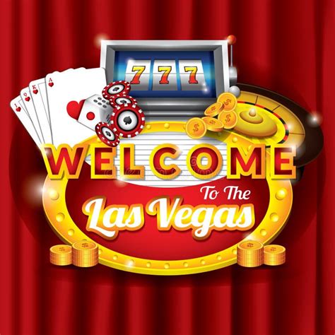 Welcome To Las Vegas Vector Illustration Decorative Design Stock