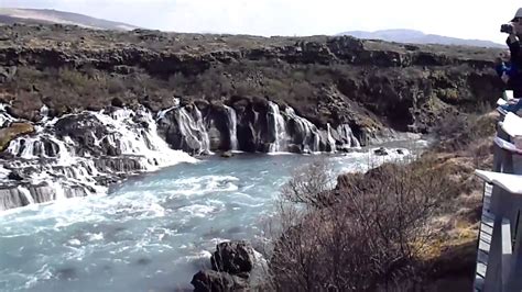 Barnafoss Waterfall Springs Iceland Youtube