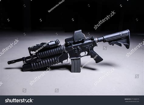 Assault Automatic Rifle With Grenade Launcher And Tactical