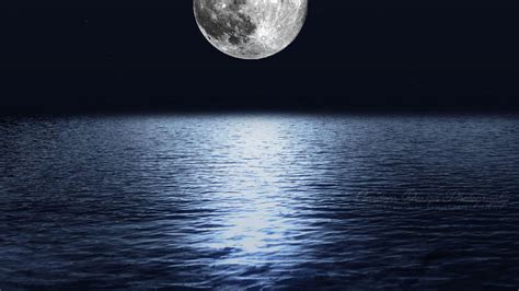 Free Download Moon Over The Ocean Wallpaper 106974 Hd Wallpapers