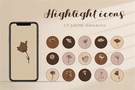 Instagram Highlight Botanical Icon15 Covers To Create Story By