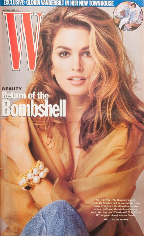 Cindy Crawford on the cover of W Magazine September 1991 Cindy Crawford