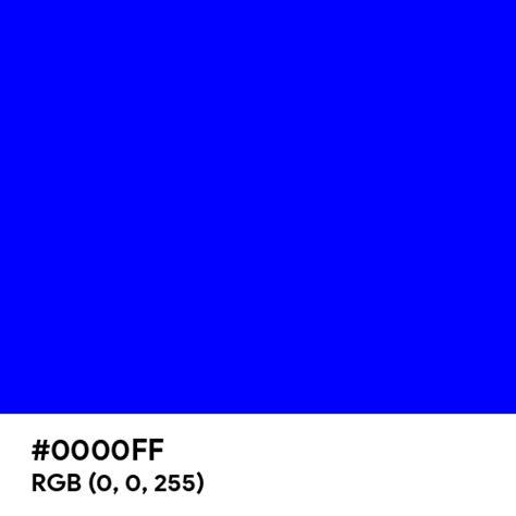 Pure Blue Color Hex Code Is 0000ff