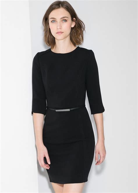 Valdymo lazdelė apple pencil (antros kartos). Belted pencil dress - Woman | Black dresses casual, Lace ...