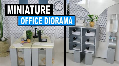 How To Make A Miniature Office Diorama Youtube