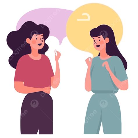 Two Girls Talking Clipart