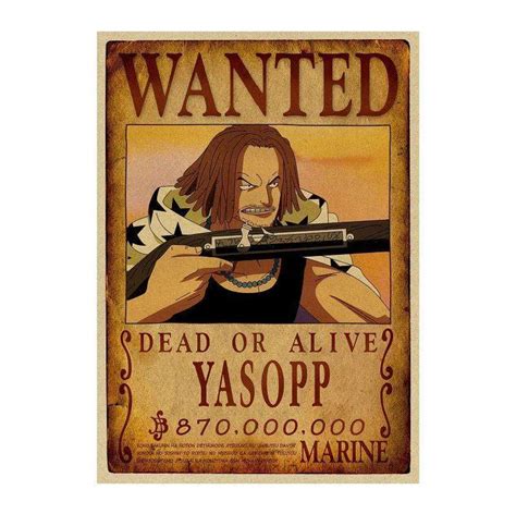 Avis De Recherche One Piece Yasopp Wanted Boutique One Piece