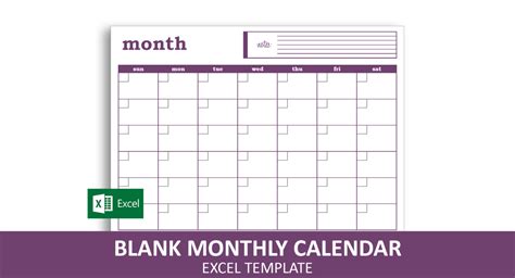 If you are calculating the monthly payment for a credit card, enter the number of periods as the difference in months between today and the date you would like to have your account paid in full. Blank Monthly Calendar - Excel Template - Savvy Spreadsheets