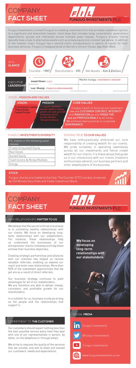 Company Fact Sheet Funguo Investments Plc