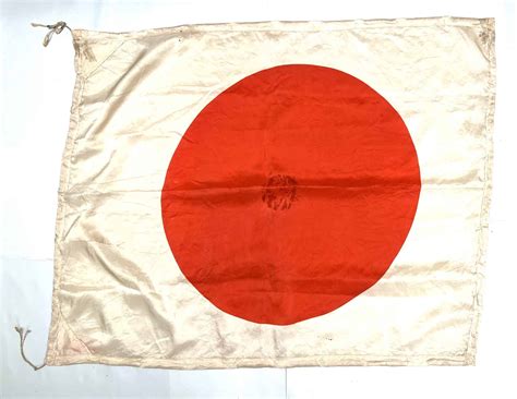 Japanese Ww2 Silk Meatball Flag Enemy Militaria