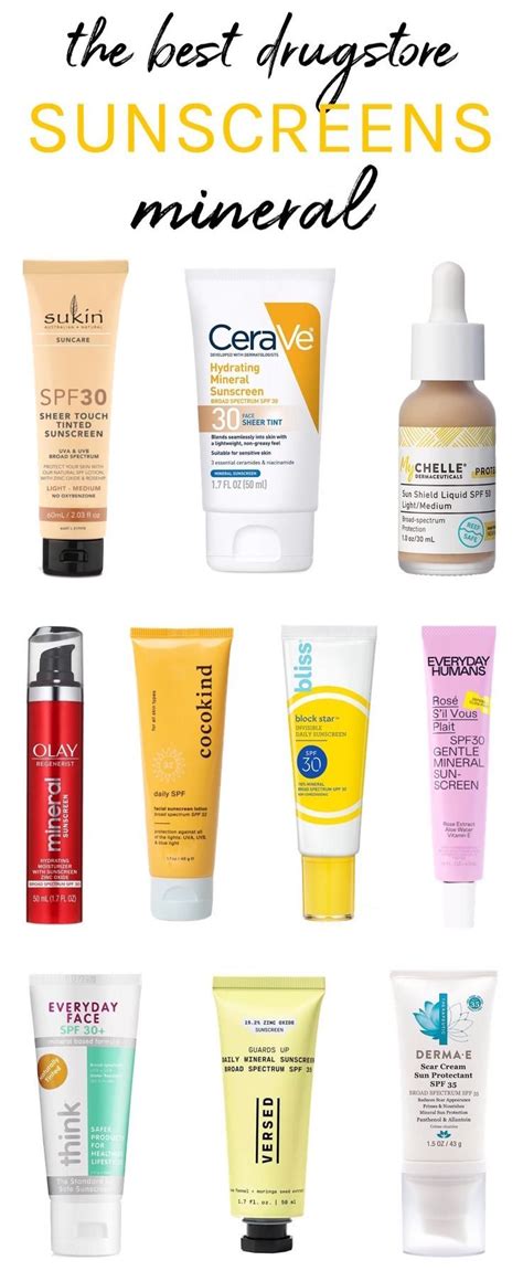 The Ultimate Guide To The Best Drugstore Mineral Sunscreens That Are