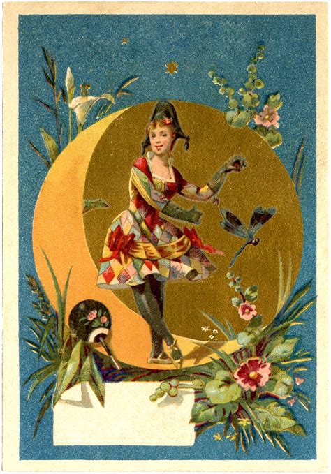 Harlequin Lady Dancer Image The Graphics Fairy