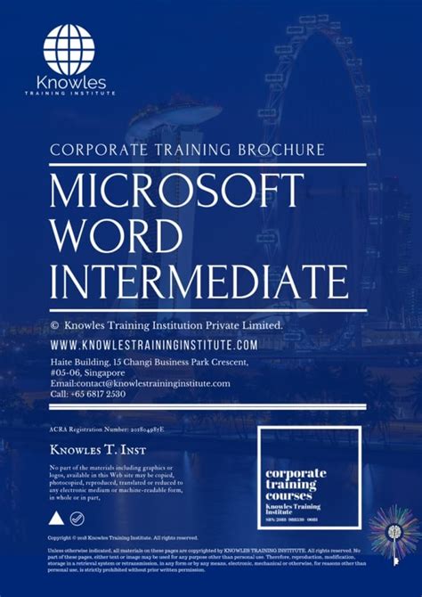 Microsoft Word Intermediate Training Course In Singapore Knowles