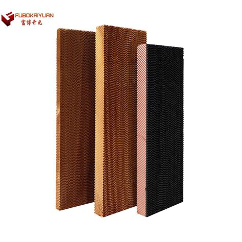 Brown Cellulose Water Cooling Pad Wall Evaporative Cooling Pad For