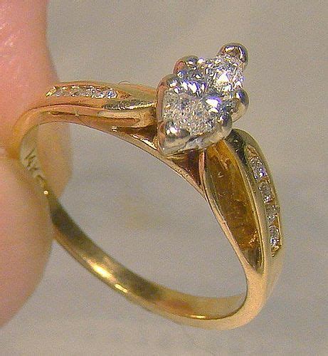 14k Marquise Diamond Engagement Ring 1960s 1970 14 K Size 5 12 Item