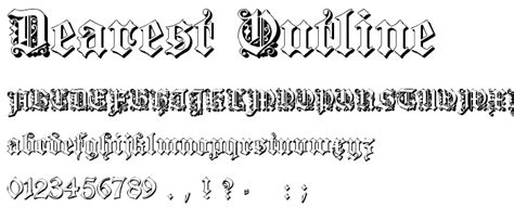 Dearest Outline Font Gothic Medieval