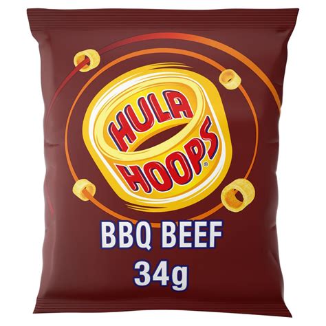 Hula Hoops Bbq Beef Crisps 34g Box Of 32 —