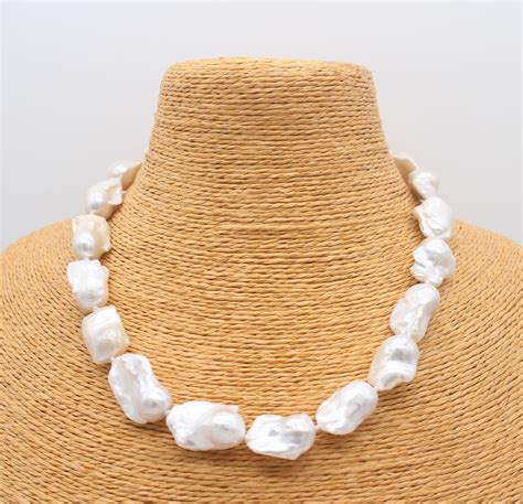 Aaa High Quality White Freshwater Pearl Necklace Etsy