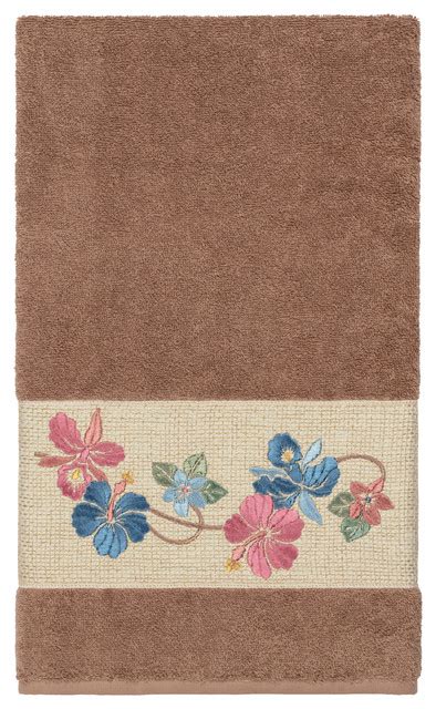 Caroline Embellished Bath Towel - Tropical - Bath Towels ...