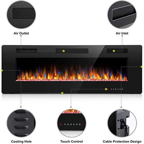 Ebern Designs Amarah Recessed Wall Mounted Electric Fireplace And Reviews