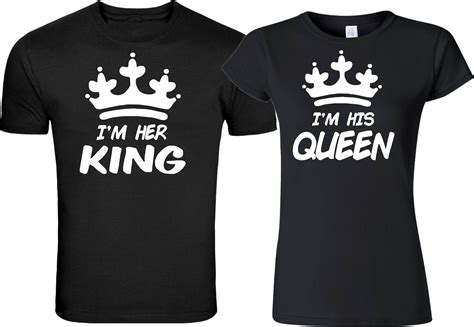 Kleidung And Accessoires King Queen Crown T Shirts Funny Love Valentines