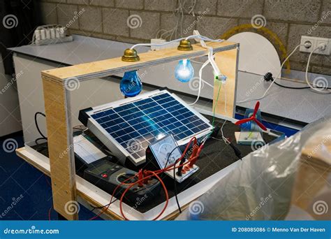 Small Solar Panel In Science Class Stock Photo Image Of Ampere